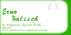 erno walisch business card